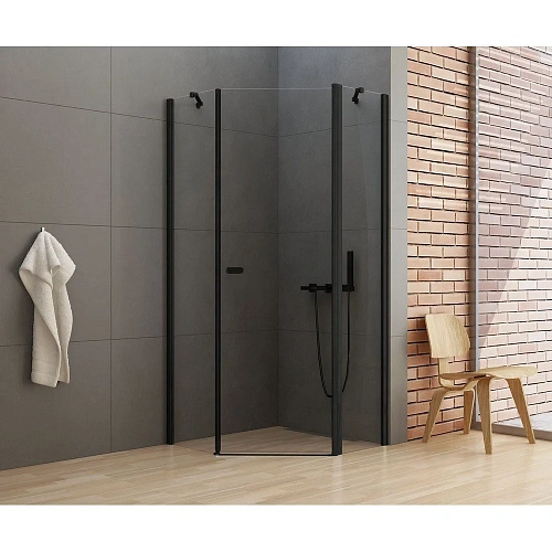 Душевой уголок NEW TRENDY NEW SOLEO BLACK 90x90x195 K-0613 (черный) Душевой уголок NEW TRENDY NEW SOLEO BLACK 90x90x195 K-0613 (черный)