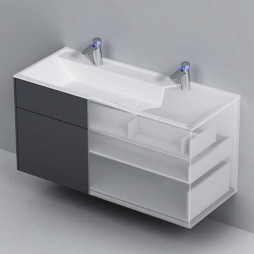 Тумба под раковину AM.PM Inspire V2.0 M50AFHX1203GM подвесная, 120 см, push-to-open, графит мато Тумба под раковину AM.PM Inspire V2.0 M50AFHX1203GM подвесная, 120 см, push-to-open, графит мато