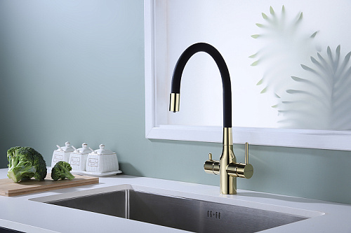 Смеситель для кухни Paulmark Salix золото Sa213419-G Смеситель для кухни Paulmark Salix золото Sa213419-G