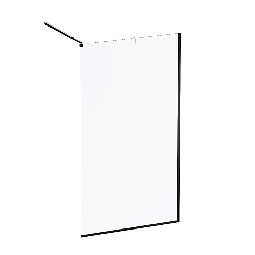 Душевая перегородка AM.PM Func W84WI-110-F1-BTE 110x200, стекло прозрачное 8 мм с покрытием, профиль черный Душевая перегородка AM.PM Func W84WI-110-F1-BTE 110x200, стекло прозрачное 8 мм с покрытием, профиль черный