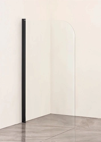 Шторка на ванну Taliente 80x140см, распашная, прозрачное стекло 6мм, черный профиль TA-0814CB Шторка на ванну Taliente 80x140см, распашная, прозрачное стекло 6мм, черный профиль TA-0814CB