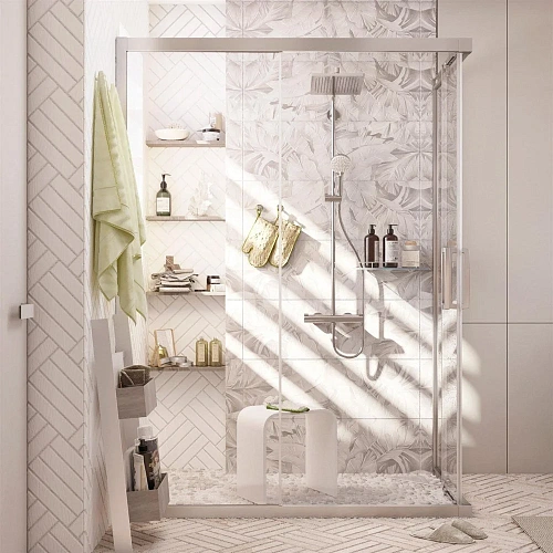 Душевой уголок STWORKI Карлстад 90x80 см профиль хром матовый 409157 Душевой уголок STWORKI Карлстад 90x80 см профиль хром матовый 409157