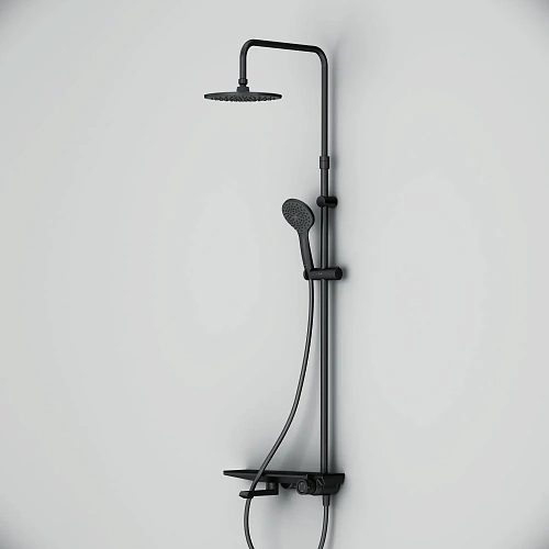 Душевая система AM.PM Gem F0790722 верхний душ 220мм черный Душевая система AM.PM Gem F0790722 верхний душ 220мм черный