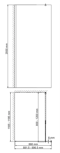 Душевая перегородка WasserKRAFT Abens 20W39 черный Душевая перегородка WasserKRAFT Abens 20W39 черный