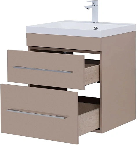 Тумба под раковину Aquanet Верона 60 капучино (2 ящика) 00304536 Тумба под раковину Aquanet Верона 60 капучино (2 ящика) 00304536