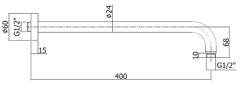 Кронштейн верхнего душа Paffoni Lusso ZSOF034BO Кронштейн верхнего душа Paffoni Lusso ZSOF034BO
