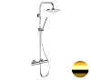 Картинка анонса товара «душевая система remer elegance eq32x7mmm30do термостатическая, золото глянцевое»