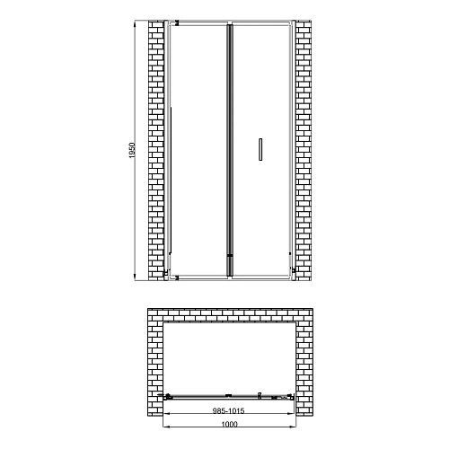 Душевая дверь BERGES LEGOS LS-4 1000 062029 Душевая дверь BERGES LEGOS LS-4 1000 062029