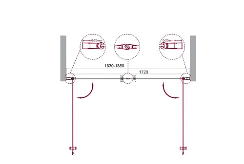 Душевая дверь BelBagno ETNA-B-2-190-C-Cr Душевая дверь BelBagno ETNA-B-2-190-C-Cr