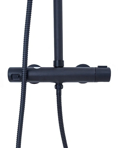 Душевая система Agger Thermo A2451244 с термостатом, черный матовый Душевая система Agger Thermo A2451244 с термостатом, черный матовый