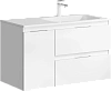 Тумба под раковину AQWELLA Accent 90 см ACC0109RW подвесная, правая белая