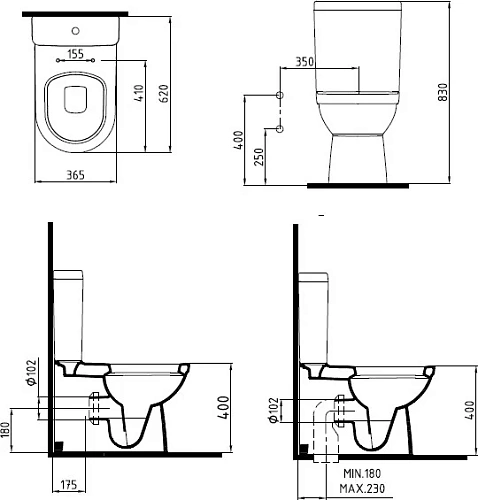 Унитаз напольный STWORKI Rotenburg BTW62 426464 компакт с сиденьем Унитаз напольный STWORKI Rotenburg BTW62 426464 компакт с сиденьем
