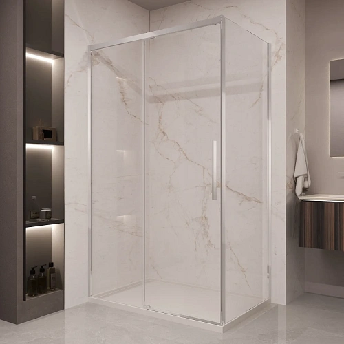 Душевой уголок Vincea Stella VSR-1ST1011CL 1100x1000 хром, стекло прозрачное Душевой уголок Vincea Stella VSR-1ST1011CL 1100x1000 хром, стекло прозрачное