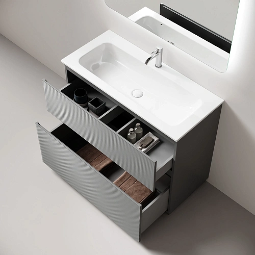 Тумба под раковину SANCOS Folk Floor FL100FES 995х445х850 Ergraut soft, напольная Тумба под раковину SANCOS Folk Floor FL100FES 995х445х850 Ergraut soft, напольная