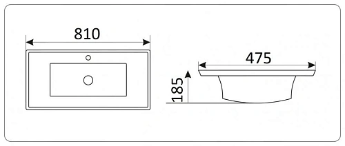 Раковина CeramaLux NYJ851-80 накладная, белый Раковина CeramaLux NYJ851-80 накладная, белый