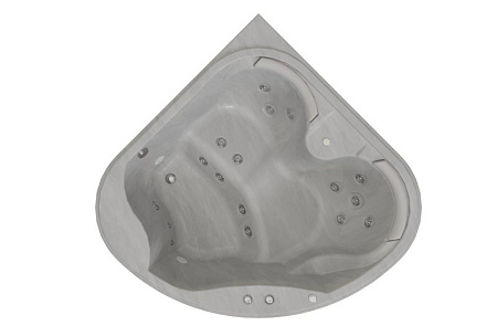 Мини бассейн Radomir Корнелия 1-30-0-0-4-164С серый мрамор, Gold 1700х1700, рама-подставка, слив-перелив, 17 гидромассажных форсунок,пневмокнопка - 2 шт., регулятор воздуха - 2 шт., подголовник - 2 шт.