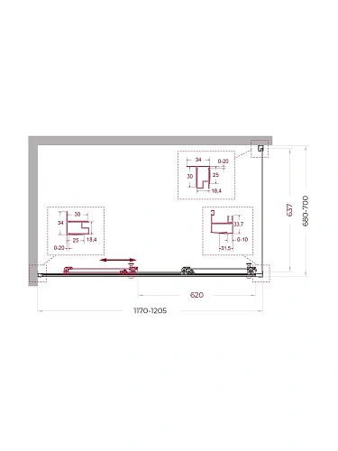 Душевой уголок BelBagno UNO-195-AHF-31-120/70-C-Cr 120x70 см, профиль хром, стекло прозрачное Душевой уголок BelBagno UNO-195-AHF-31-120/70-C-Cr 120x70 см, профиль хром, стекло прозрачное