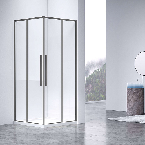 Душевой уголок Vincea Slim-N VSS-4SN900CLGM 900x900 вороненая сталь стекло прозрачное Душевой уголок Vincea Slim-N VSS-4SN900CLGM 900x900 вороненая сталь стекло прозрачное