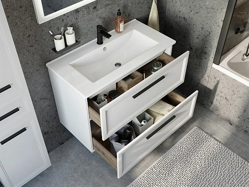 Комплект мебели STWORKI Эстерсунд 90 белая матовая 440891 Комплект мебели STWORKI Эстерсунд 90 белая матовая 440891