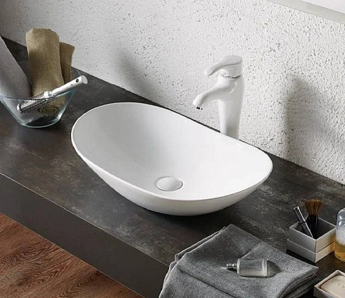 Раковина CeramaLux 7811A накладная, белый Раковина CeramaLux 7811A накладная, белый