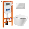 Комплект унитаза BelBagno ACQUA BB340CHR инсталляцией BB002-80 и клавишей смыва BB005-PR-CHROME Комплект унитаза BelBagno ACQUA BB340CHR инсталляцией BB002-80 и клавишей смыва BB005-PR-CHROME