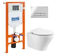Комплект унитаза BelBagno ACQUA BB340CHR инсталляцией BB002-80 и клавишей смыва BB005-PR-CHROME Комплект унитаза BelBagno ACQUA BB340CHR инсталляцией BB002-80 и клавишей смыва BB005-PR-CHROME