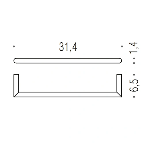Полотенцедержатель Colombo Mini B4009.CR 31,4x6,5cм , хром Полотенцедержатель Colombo Mini B4009.CR 31,4x6,5cм , хром