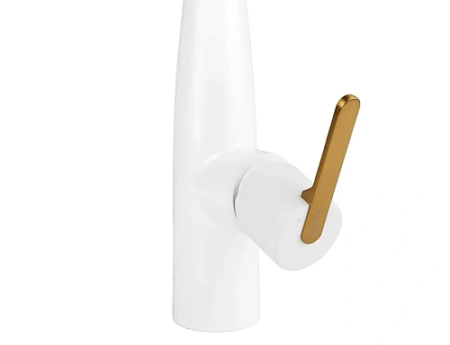 Смеситель для кухни Kaiser Claro 22144-4 Белый матовый/Золото Смеситель для кухни Kaiser Claro 22144-4 Белый матовый/Золото