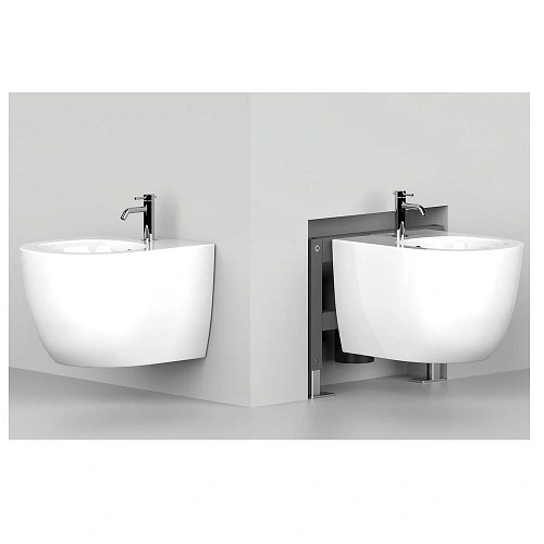 Биде подвесное ABBER Bequem AC1151MW белое матовое Биде подвесное ABBER Bequem AC1151MW белое матовое