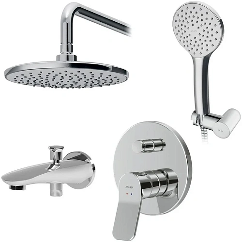 Душевая система AM.PM X-Joy FB85A10000 встраиваемая С ВНУТРЕННЕЙ ЧАСТЬЮ, для ванны с душем Душевая система AM.PM X-Joy FB85A10000 встраиваемая С ВНУТРЕННЕЙ ЧАСТЬЮ, для ванны с душем