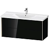 Тумба под раковину Duravit XVIU XV41180B140 подвесная 121 см черный глянцевый Тумба под раковину Duravit XVIU XV41180B140 подвесная 121 см черный глянцевый