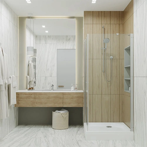 Душевой уголок DIWO Переславль 90х90 профиль хром глянцевый 571089 Душевой уголок DIWO Переславль 90х90 профиль хром глянцевый 571089