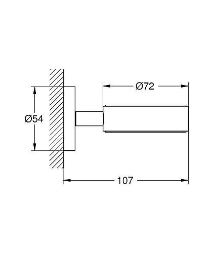 Держатель для стакана GROHE Essentials, хром (40369001) Держатель для стакана GROHE Essentials, хром (40369001)