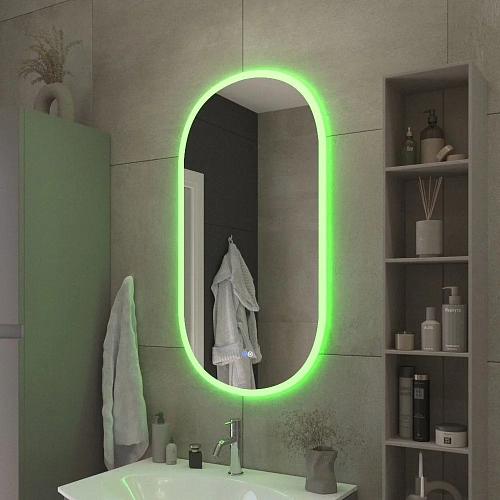 Зеркало CEZARES ELLISSE с подсветкой RGB и сенсорным выключателем CZR-SPC-ELS-500-950-RGB-TCH 500x950 Зеркало CEZARES ELLISSE с подсветкой RGB и сенсорным выключателем CZR-SPC-ELS-500-950-RGB-TCH 500x950