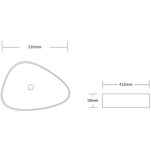 Раковина Ceruttispa CR0089 510х410х120 накладная, белая, треугольная Раковина Ceruttispa CR0089 510х410х120 накладная, белая, треугольная
