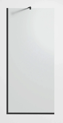 Душевая перегородка Timo TP-1190/03F-8 в узком профиле черный 1950x1190, стекло матовое 8 мм Душевая перегородка Timo TP-1190/03F-8 в узком профиле черный 1950x1190, стекло матовое 8 мм