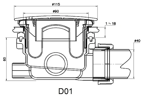 Сифон для поддона RGW Velplex QYD-01 хром 18241101-01 Сифон для поддона RGW Velplex QYD-01 хром 18241101-01