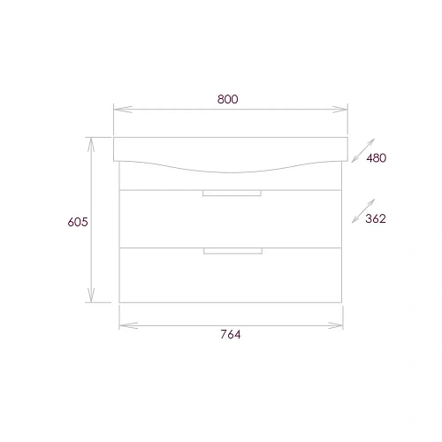 Тумба под раковину Onika ДЕВИС 80.13 бетон чикаго 108048 Тумба под раковину Onika ДЕВИС 80.13 бетон чикаго 108048