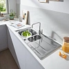 Кухонная мойка Grohe K400 из нержавеющей стали с корзинчатым вентилем, 31567SD0, левая/правая Кухонная мойка Grohe K400 из нержавеющей стали с корзинчатым вентилем, 31567SD0, левая/правая