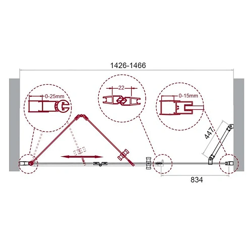 Душевая дверь BelBagno ALBANO-BS-13-90+60-C-Cr Душевая дверь BelBagno ALBANO-BS-13-90+60-C-Cr