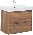 Тумба под раковину Aquanet Nova Lite 75 дуб шоколадный (2 ящика) 00287880 Тумба под раковину Aquanet Nova Lite 75 дуб шоколадный (2 ящика) 00287880