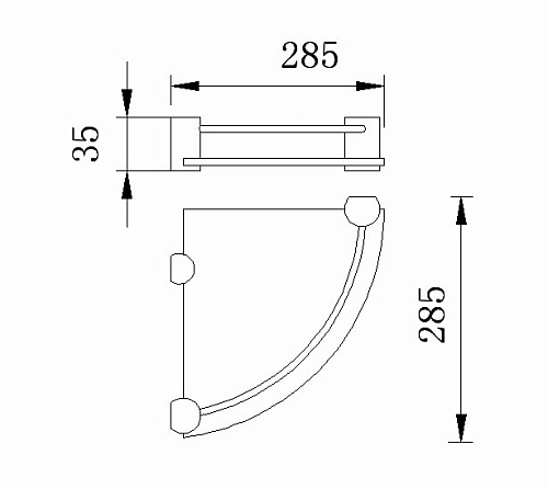 Полка Rush Bianki BI76611 угловая Полка Rush Bianki BI76611 угловая
