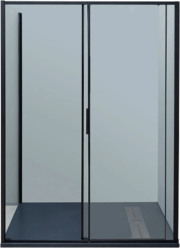 Душевая дверь Aquanet Pleasure Evo 140 AE65-N140-BT профиль черный, прозрачное стекло Душевая дверь Aquanet Pleasure Evo 140 AE65-N140-BT профиль черный, прозрачное стекло