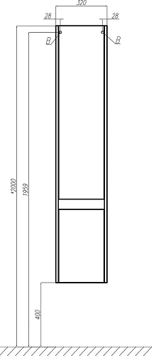 Шкаф-пенал STWORKI Стокгольм R 405999 Шкаф-пенал STWORKI Стокгольм R 405999