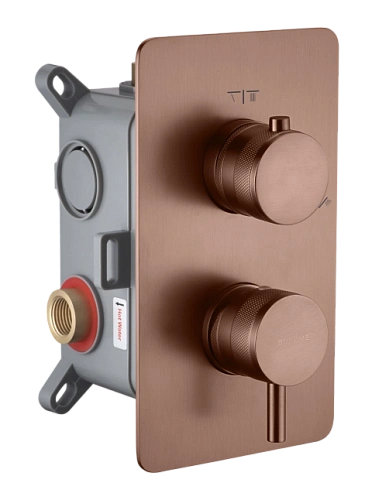 Смеситель для душа Boheme CELL 135-2-BRB встраиваемый BRUSHED BRONZE Смеситель для душа Boheme CELL 135-2-BRB встраиваемый BRUSHED BRONZE