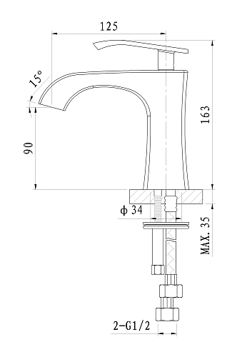 Смеситель для раковины Wonzon & Woghand Triumph, хром (WW-561101-CR) Смеситель для раковины Wonzon & Woghand Triumph, хром (WW-561101-CR)
