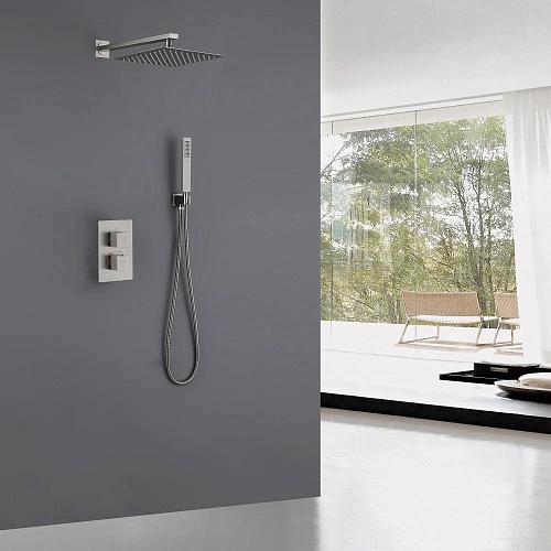 Душевая система ABBER Daheim AF8251SP скрытого монтажа без излива, термостат, сатин Душевая система ABBER Daheim AF8251SP скрытого монтажа без излива, термостат, сатин