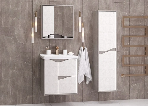 Тумба под раковину Onika БРЕНДОН 60.13 камень светлый 106138 Тумба под раковину Onika БРЕНДОН 60.13 камень светлый 106138