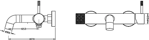 Смеситель для ванны Boheme Uno 463-GM Gunmetal Смеситель для ванны Boheme Uno 463-GM Gunmetal