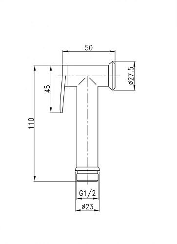 Гигиеническая лейкаа BONNA хром BN611016 Гигиеническая лейкаа BONNA хром BN611016